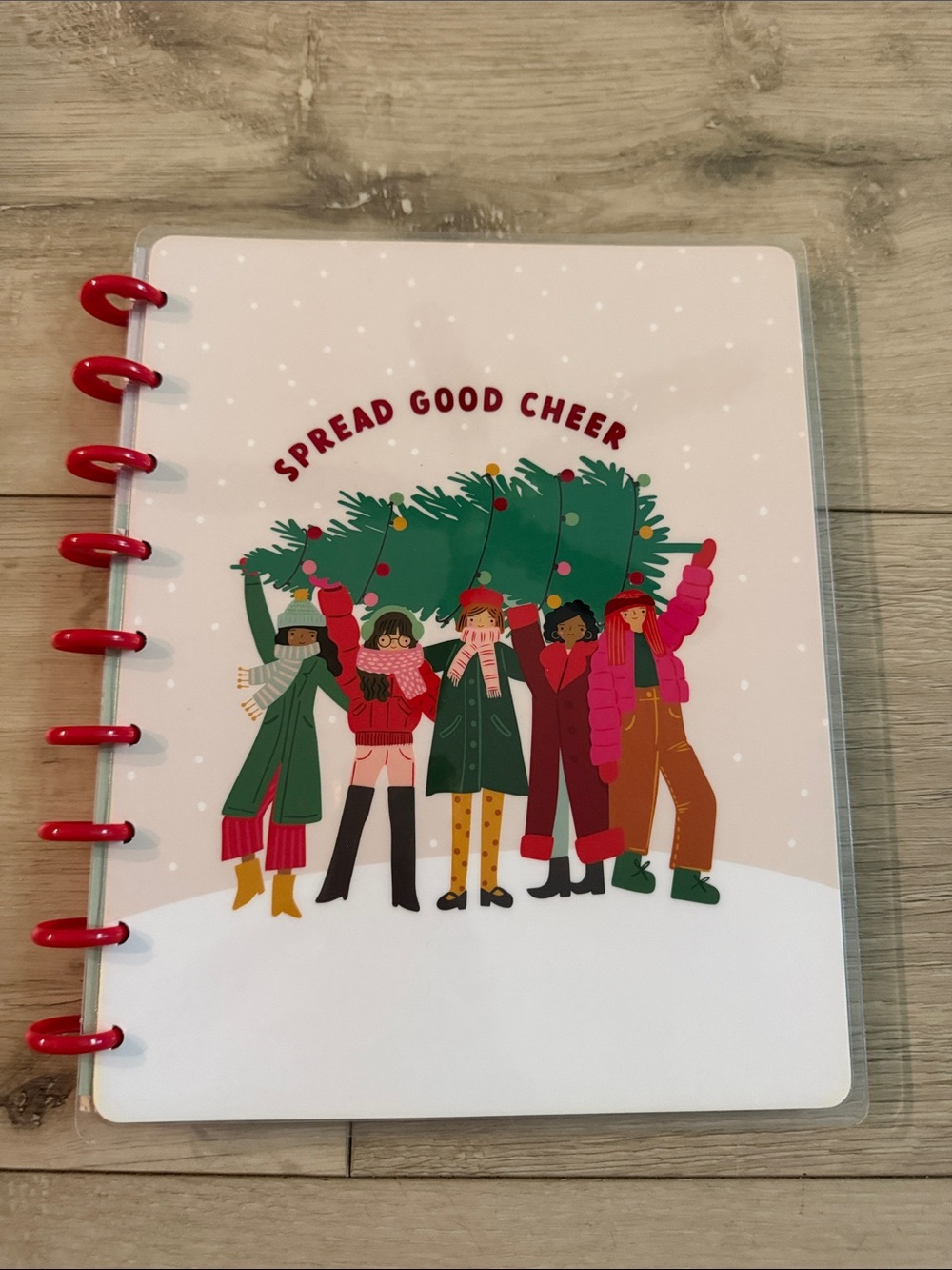 The Happy Planner Spiral Journal - Red Accents with Green Tree